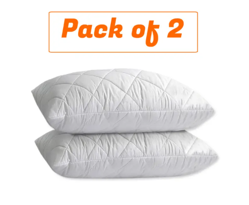 Quilted Pillows Pack of 2 Hotel Quality Bounce Back Deep Filled Pillows 29 x 19''